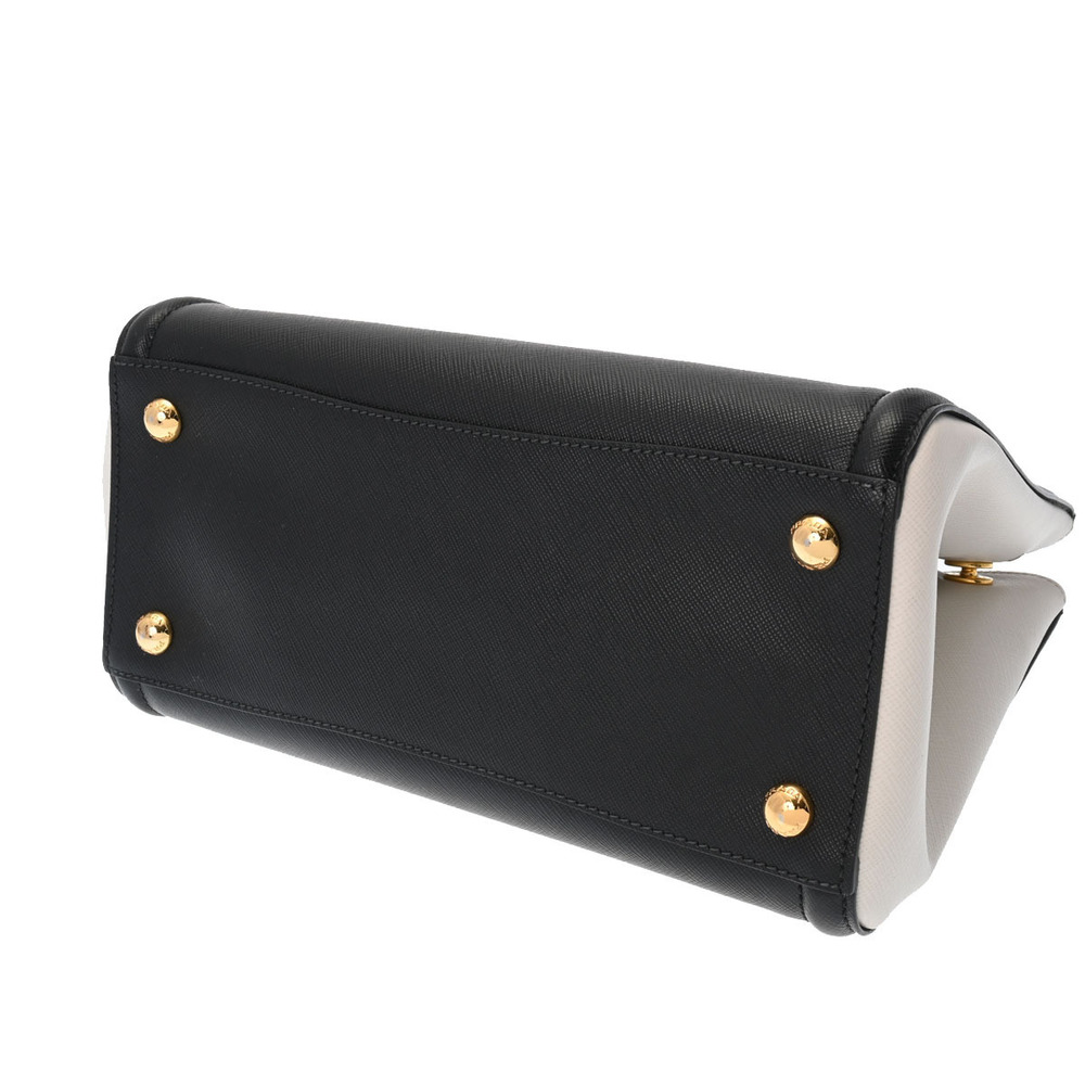 Prada Bag Tote Saffiano Black Bicolor White - Picture 5 of 11
